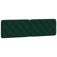 cabecero de cama acolchado terciopelo verde oscuro 180 cm