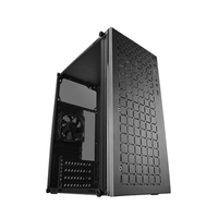 caja compacta microatx mars gaming mc-1000 black frontal metal-mesh ventana lateral completa sin fuente de alientacion