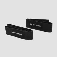 correas para levantamiento de ante de myprotein - negro