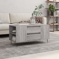 mesa de centromesa auxiliarmesa de cafe madera de ingenieria gris sonoma 102x445x50 cm cfw774311