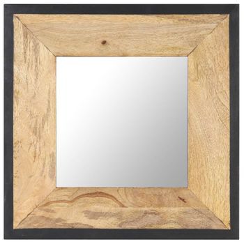 Espejo Decorativo | Espejo De Madera Maciza De Mango 50x50 Cm Cfw455190
