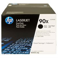 hp 90x black original high capacity toner cartridge - twin pack