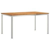 mesa de jardin  mesadecomedor marron 150 x 90 x 75 cm madera de acacia solida