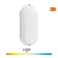 edm aplique de pared 32448 blanco plastico f 18 w 120 w 1820 lm sensor de movimiento sensor de luz ovalado 4000 k