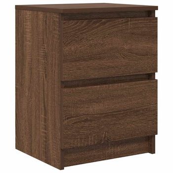 Mueble De Tv De Madera De Roble Marrón 40x35x54 Cm