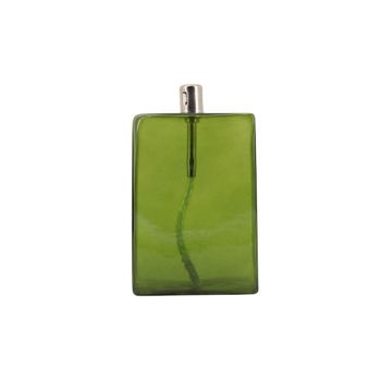 Lámpara de aceite cúbica de vidrio soplado verde 13cm