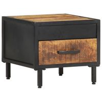mesita de noche de madera de mango rugosa 40x40x35 cm vidaxl
