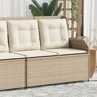 sillon reclinable de jardin  silla de exterior con cojines ratan sintetico beige cfw685626