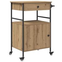 carro de cocina roble artisan 56 x 43 x 895 cm vidaxl