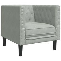 sofa gris claro 745 x 71 x 705 cm terciopelo vidaxl