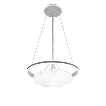 Colgante rodano blanco/gris 104w 3000-4000-6000k regx50x50cm 8320lm c/remoto,reg.intens