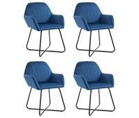 vidaxl sillas de comedor 4 unidades terciopelo azul
