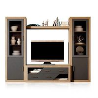 salon modular con gran capacidad de almacenaje 250 cm nuka v5 cambria - grafito 250 x 1932 x 346 cm