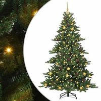 arbol de navidad artificial con ramas articuladas verde 210 cm vidaxl