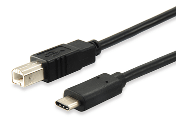 CABLE USB-C MACHO a USB 2.0 TIPO-B MACHO 1 METRO EQUIP 12888207 (carga 3A) velocidad 480Mb/s