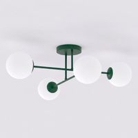 plafon de techo nicolo verde oliva 4 luces