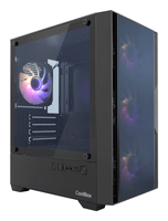 coolbox coolbox gaming caja matx gm220 fusion negra mesh usb-c 32 gen1 sin fte 4 vent argb rgb negro