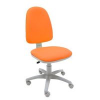 silla de escritorio torino gris - tapizado naranja