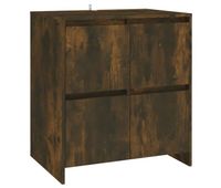 vidaxl aparador madera contrachapada color roble ahumado 70x41x75 cm