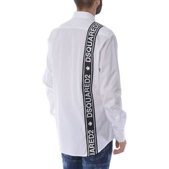 Dsquared Camisa manga larga CHEMISE WHITE S74DM0141 para hombre
