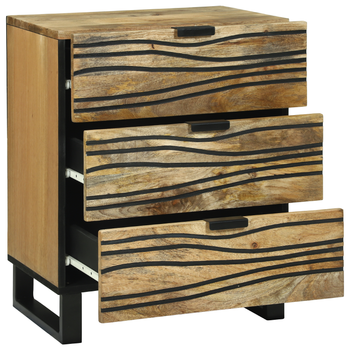 Mesita De Noche | Mesilla De Noche | Cabinete De Noche 50x33x60 Cm Madera Sólida Mango Cfw78371