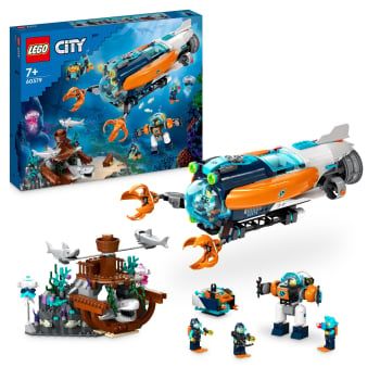 LEGO City - Submarino de Exploración de las Profundidades, Juegos de construcción + 7 años - 60379