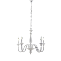 lampara de arana lucca shabby de madera blanca 5 luces 116 cm o62 cm bl271-5-bco