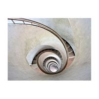 papel pintado 3d - white spiral stairs 200x154 cm