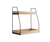 estanteria de pared artur de 2 niveles madera de paulownia
