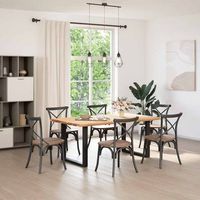 patas para mesa centro forma u 2 uds  patas para mesa acero negro 80x72-73 cm