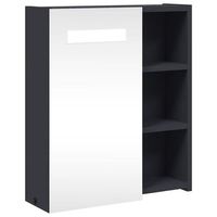 mueble de bano con espejo y luz led gris 45x13x52 cm vidaxl