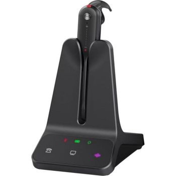 Auriculares Yealink WH63 E2 UC con cable USB-C para oficina con cancelación de ruido y micrófono, diseño intraaural, color negro
