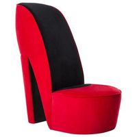 sillon con forma de zapato de tacon terciopelo rojo vidaxl