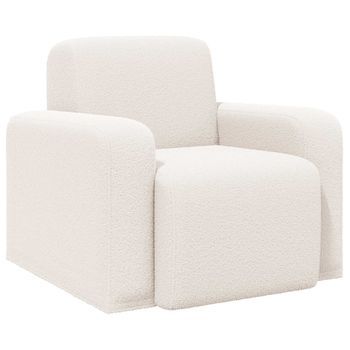 Sillón Crema Bouclé Vidaxl