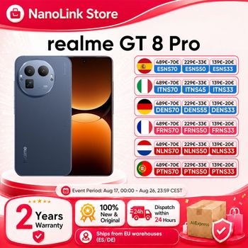 realme GT 8 Pro 5G Smartphone Versión EU Snapdragon 8 Elite Gen 5 Pantalla de 144Hz Cámara Ultra de 200MP Carga Inalámbrica de 50W Nuevo 2026