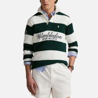 polo ralph lauren x wimbledon cotton-towelling rugby shirt - xxl