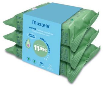 Mustela Toallitas Limpiadoras 3x60 uds