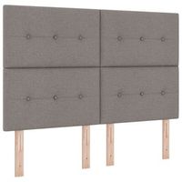 cama tapizada 193x143x128 cm  - taupe