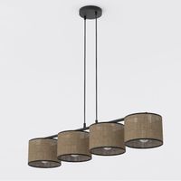 lampara colgante nar marron 4 luces