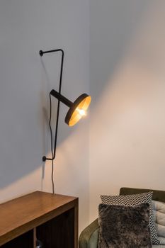 Aplique acero negro 25x43x84 cm