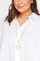 collar dorado doble circulo