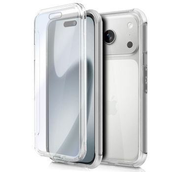 Funda COOL Silicona 3D para iPhone 17 Pro (Transparente Frontal + Trasera)