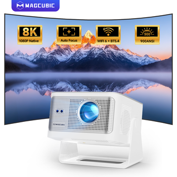 Magcubic HY350Max 900ANSI Android 14 Auto FocusProjector compatible con 8K nativo 1080P con Wifi6 BT5.4 16G Allwinner H726 portátil