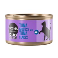 cosma duo layer 24 x 70 g - pack ahorro - mousse de atun con trozos de atun