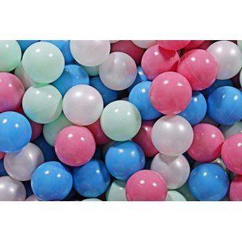 Meowbaby Juego De Bolas De Plástico 300 Piezas Rosa Claro/azul/perla/menta