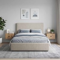 mesita de noche de pared 2 uds - dormitorio - madera de ingenieria - roble 33x345x20cm
