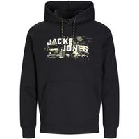 jack  jones jersey 12261670 jcooutdoor logo sweat hood sn black para hombre