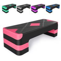 step de aerobic - plataforma de fitness - polietileno - rojo 685x28x10cm