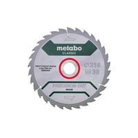 metabo hoja de sierra precision cut wood - classic 216x30 d30 di 22 b 628653000