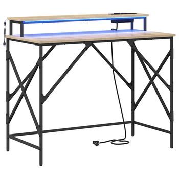 Escritorio | Mesa De Trabajo Roble Sonoma 100 X 50 X 86,5 Cm Madera De Ingeniería